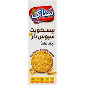 بيسكوييت سبوس دار چند غله مولتي پلاس 370 گرمي ستاك