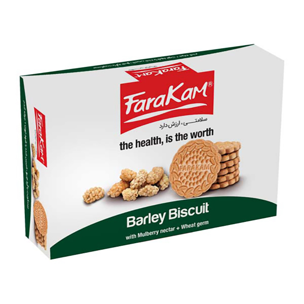 بيسكويت جو با جوانه گندم و شهد توت فراكام بيسكويت جو با جوانه گندم و شهد توت فراكام