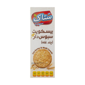 بيسكوييت كاكائويي سبوسدار چند غله مولتي پلاس 370 گرمي ستاك