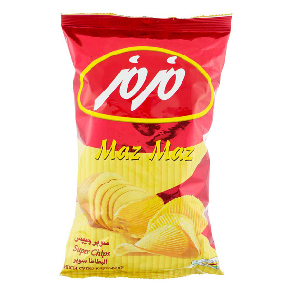 سوپر چيپس ساده نمكي متوسط(40ع-60گ)مزمز سوپر چيپس ساده نمكي متوسط(40ع-60گ)مزمز