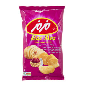 چيپس برگه اي سركه اي متوسط(36ع-60گ) مزمز