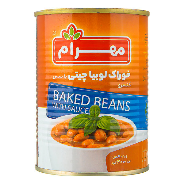كنسرو لوبيا چيتي با سس مهرام 400گرمي كنسرو لوبيا چيتي با سس مهرام 400گرمي