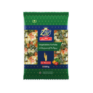 ماكاروني فرمي پروانه اي سبزيجات500گ زر
