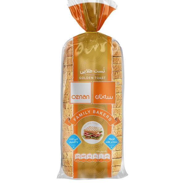 نان تست سبوس دار طلايي سه نان نان تست سبوس دار طلايي سه نان