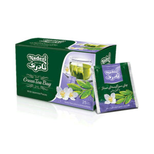 چاي سبز كيسه اي ممتاز با گل ياس نادري