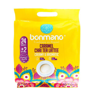 چاي لاته كاراملي ساشه